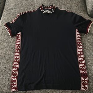 Dolce & Gabbana Black and Burgundy Men's Shirt